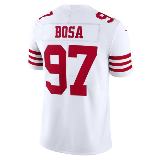 Custom 97 Nick Bosa New SF.49er White Stitched American Football Jerseys 2022