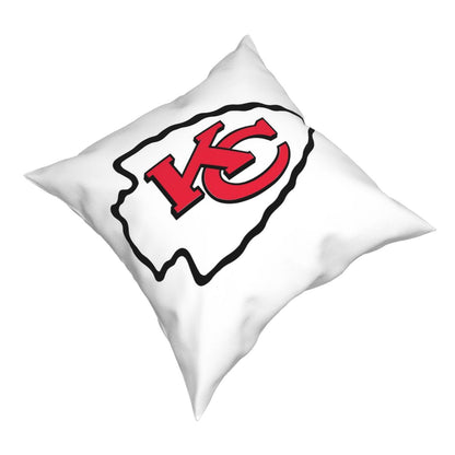 Custom Decorative Football Pillow Case Kansas City Chiefs White Pillowcase Personalized Throw Pillow Covers