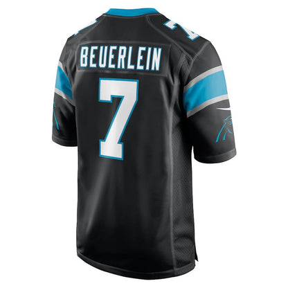 C.Panthers #7 Steve Beuerlein Black Retired Player Jersey Stitched American Football Jerseys