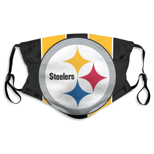 Custom Football Personalized P.Steeler 01-Black Dust Face Mask With Filters PM 2.5