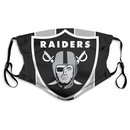 Custom Football Personalized O.Raider 01- Black Dust Face Mask With Filters PM 2.5