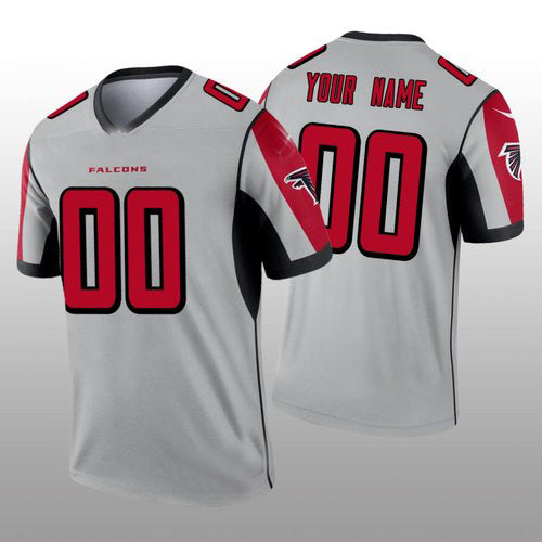 Custom A.Falcons Silver Inverted Legend Jersey Stitched American Football Jerseys
