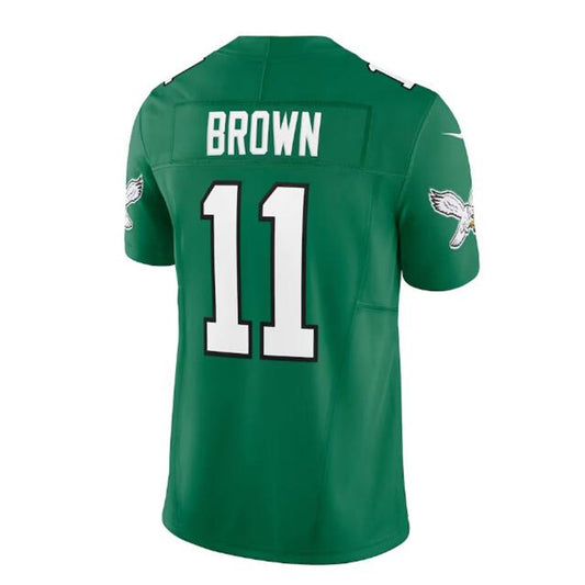 P.Eagles #11 A.J. Brown Alternate Vapor F.U.S.E. Limited Jersey - Kelly Green Stitched American Football Jerseys