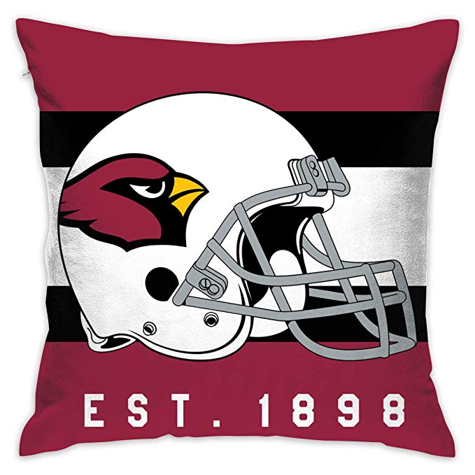Football Team Arizona Cardinals Throw Pillow Cover Square 18 inch Decorative Pillowcase