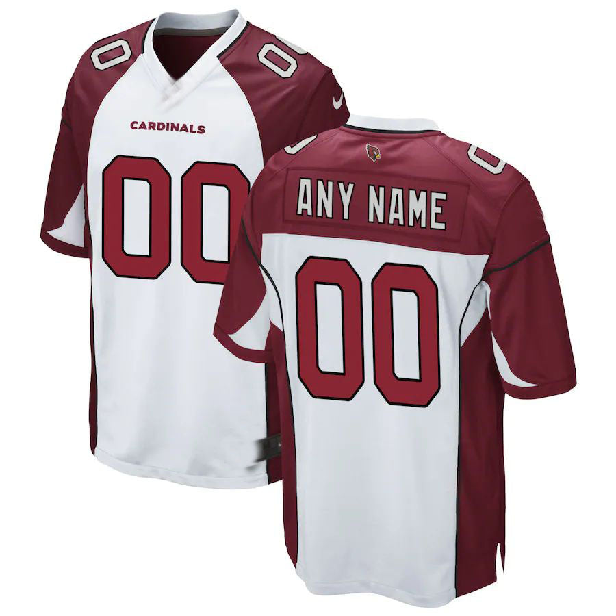 Arizona Cardinals White Custom Game Jersey Stitched Football Jerseys