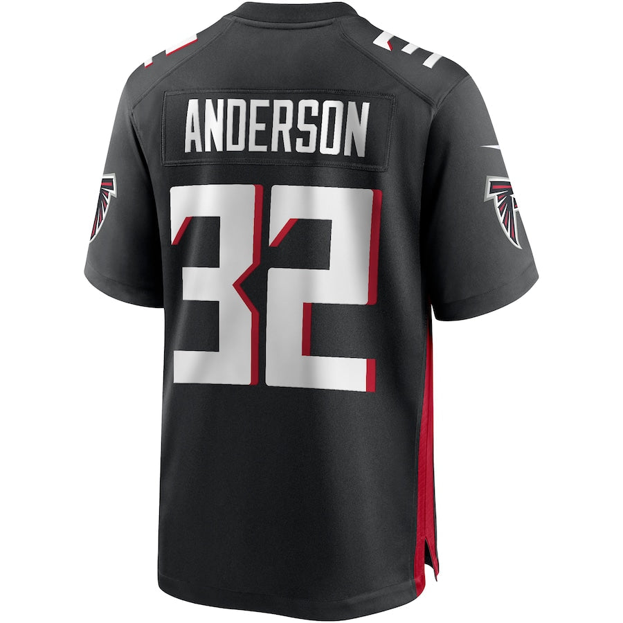 A.Falcons #32 Jamal Anderson Black Game Retired Player Jersey Stitched American Football Jerseys