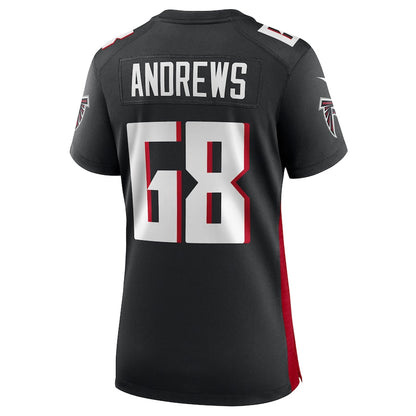 A.Falcons #68 Josh Andrews Black Game Player Jersey Stitched American Football Jerseys