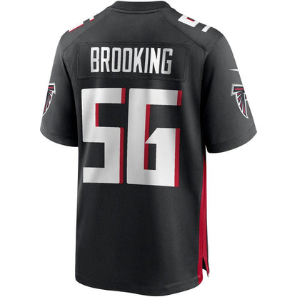 A.Falcons #56 Keith Brooking Black Game Retired Player Jersey Stitched American Football Jerseys