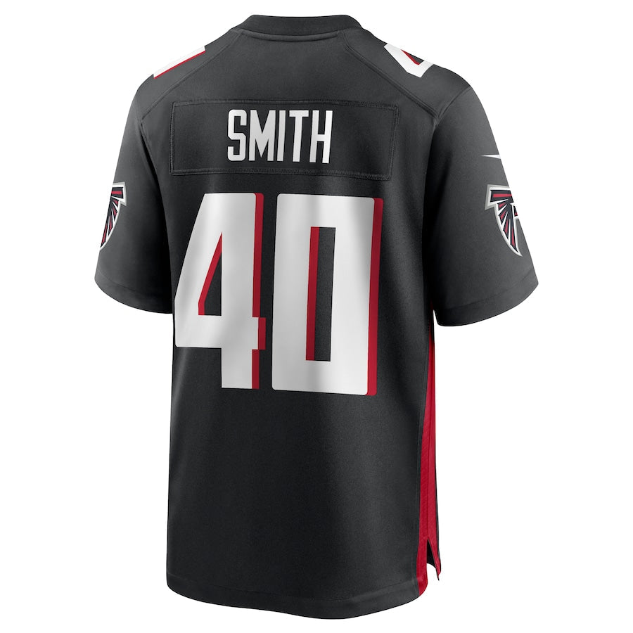 A.Falcons #40 Keith Smith Black Game Jersey Stitched American Football Jerseys