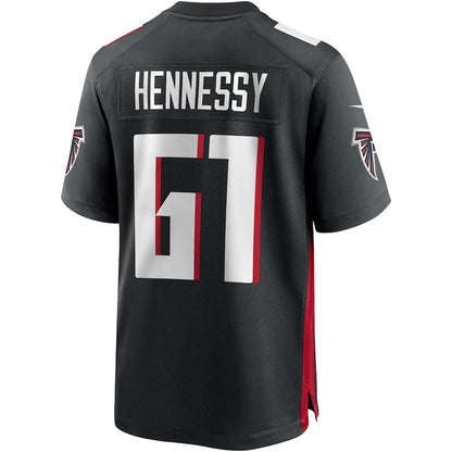A.Falcons #61 Matt Hennessy Black Player Game Jersey Stitched American Football Jerseys