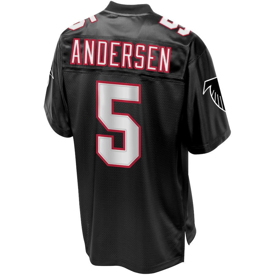 A.Falcons #5 Morten Andersen Pro Line Black Retired Player Stitched American Football Jerseys