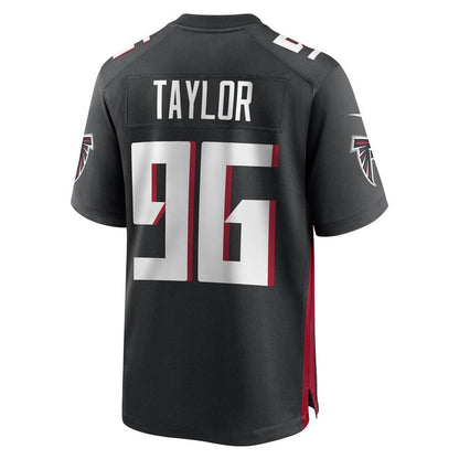 A.Falcons #96 Vincent Taylor Black Game Player Jersey Stitched American Football Jerseys