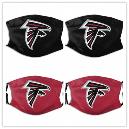 4 Pack Personalized Football Atlanta Falcons Adult Dust Mask With PM 2.5 Filters