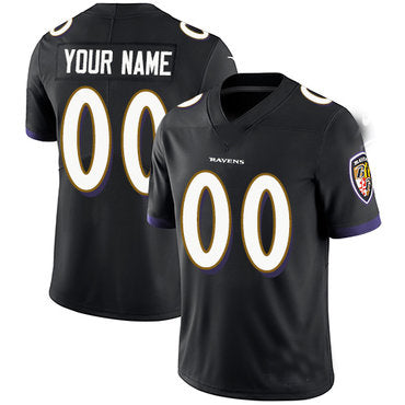 Custom B.Ravens Black Vapor Untouchable Player Limited Jersey American jersey Stitched American Football Jerseys