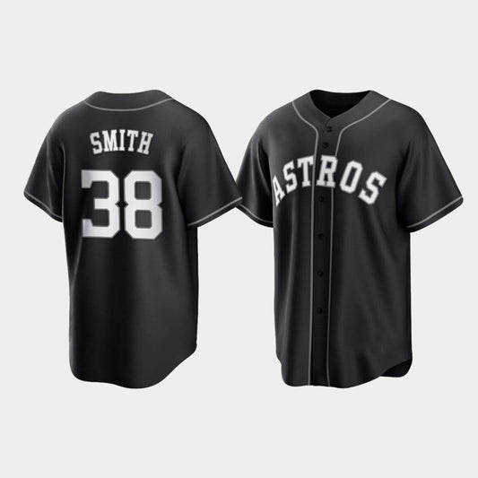 Baseball Houston Astros Joe Smith 2021 All Black Fashion Jersey