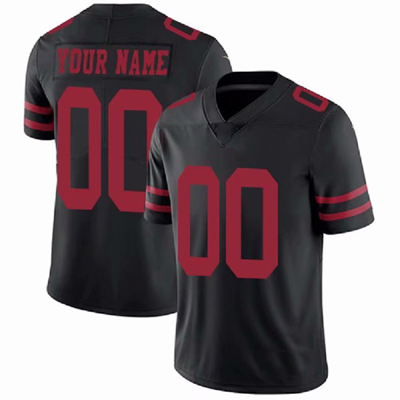 Custom Football San Francisco 49ers Black Stitched American Football Jersey