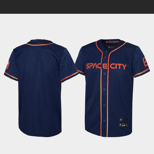Baseball Jerseys New Houston Astros Blank Navy Stitched 2022 Space City Connect Jersey