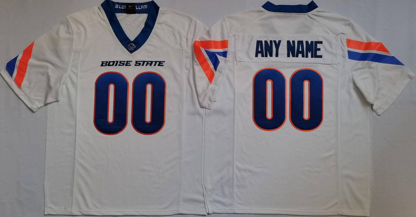 Custom Football Boise State Broncos White Jersey Mens Youth Women Short Sleeve American College Jerseys