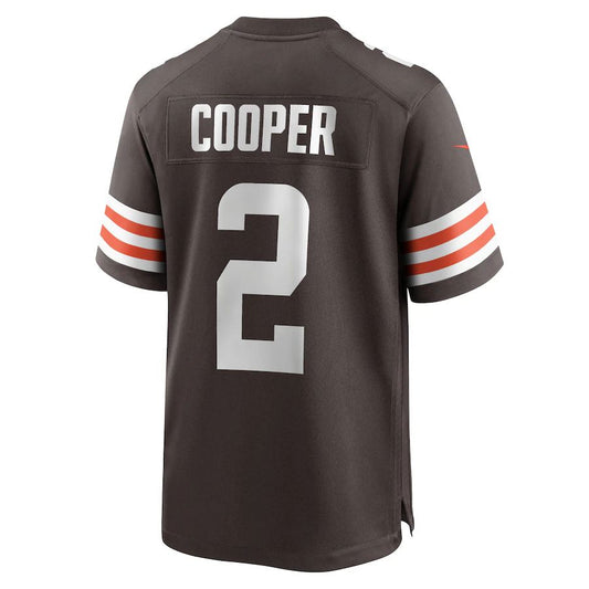 C.Browns #2 Amari Cooper Brown Game Jersey Stitched American Football Jerseys