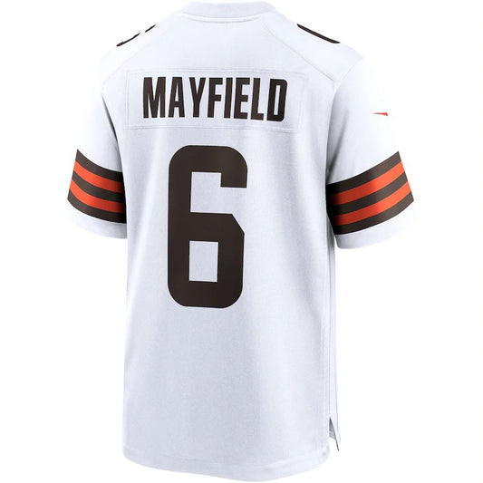 C.Browns #6 Baker Mayfield  White Player Game Jersey Stitched American Football Jerseys