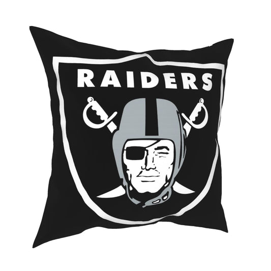 Custom Decorative Football Pillow Case Las Vegas Raiders Black Pillowcase Personalized Throw Pillow Covers