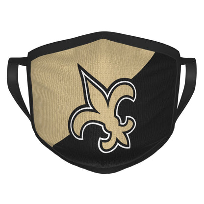 Custom Football Personalized New Orleans Saints Dust Face Mask With Filters PM 2.5