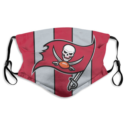 Custom Football Personalized TB.Buccaneer 01- Red Dust Face Mask With Filters PM 2.5