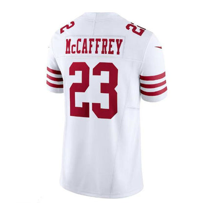 SF. 49ers #23 Christian McCaffrey  Vapor F.U.S.E. Limited Jersey - White Stitched American Football Jersey