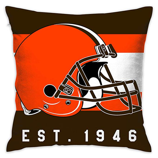Cleveland Browns Decorative Throw Pillow Covers Football Pillowcase