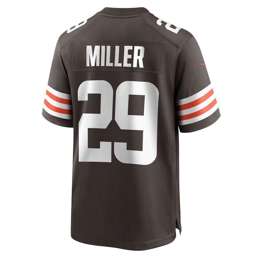 C.Browns #29 Herb Miller Brown Game Player Jersey Stitched American Football Jerseys