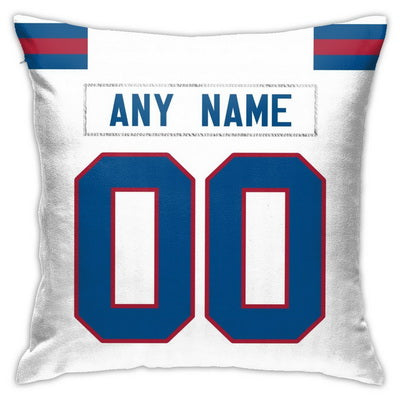 Custom Football New York Giants Decorative Throw Pillow Cover 18" x 18"- Print Personalized Style Customizable Design Team Any Name & Number