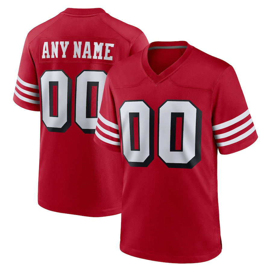 Custom New San Francisco 49ers Red Black Stitched American Football Jerseys 2022
