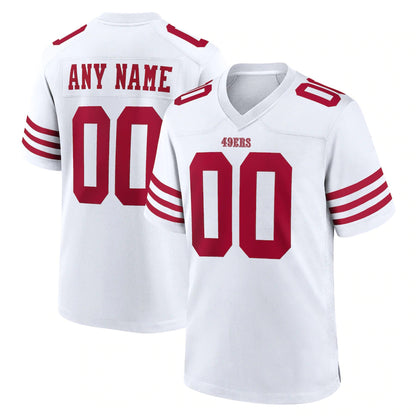 Custom New San Francisco 49ers White Stitched American Football Jerseys 2022