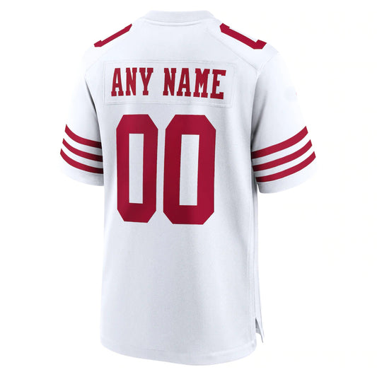Custom New San Francisco 49ers White Stitched American Football Jerseys 2022