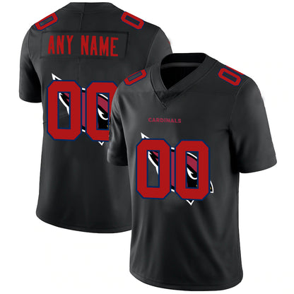 Custom Arizona Cardinals Jersey Limited Black Vapor Untouchable Team Big Logo