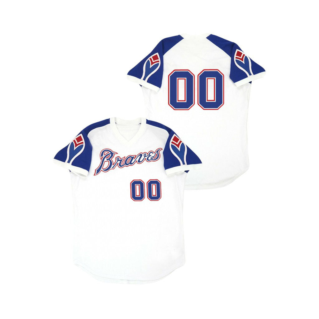Custom Atlanta Braves White Baseball Stitched Throwback Cooperstown Jersey