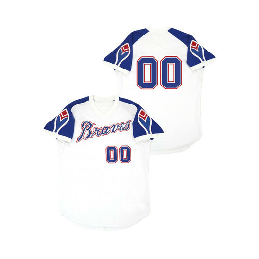 Custom Atlanta Braves White Baseball Stitched Throwback Cooperstown Jersey