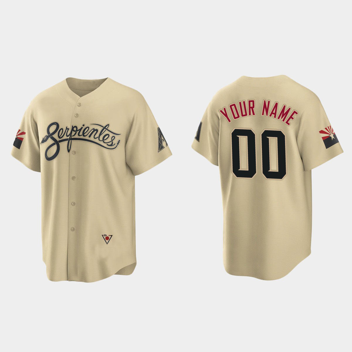 Custom Baseball Jerseys Arizona Diamondbacks Gold Stitched 2021 City Connect Jersey