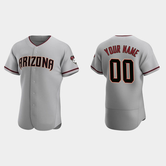 Custom Baseball Mens Arizona Diamondbacks Stitched Gray 2020 Road Jersey