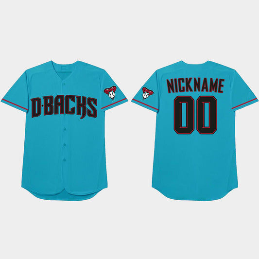 Custom Baseball Stitched Jerseys Arizona Diamondbacks Blue 2021 Players Weekend Nickname Jersey