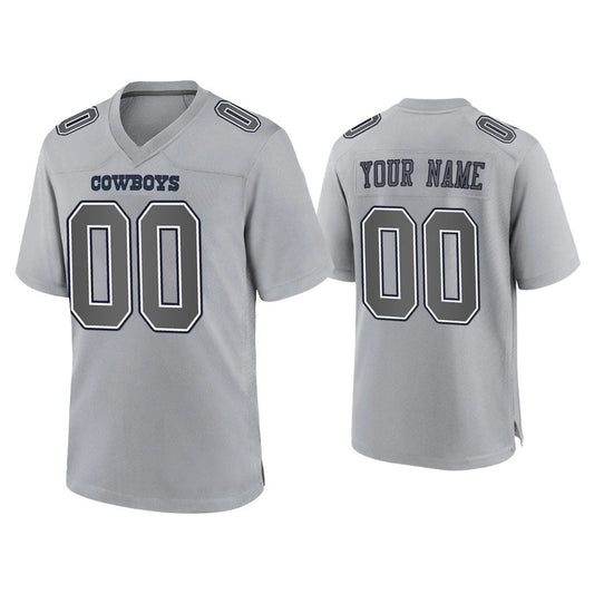 Custom D.Cowboys Gray Atmosphere Fashion Game Jersey Stitched
