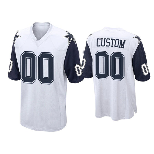 Custom  D.Cowboys White Color Rush Game Jersey Stitched Football Jerseys