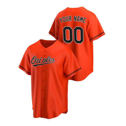 Baseball Custom Baltimore Orioles Orange Jersey Men Youth Women Stitched