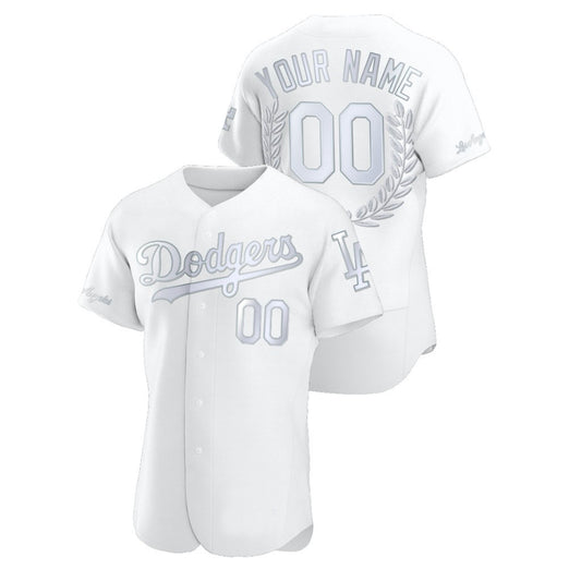 Custom Jerseys Los Angeles Dodgers White Award Collection Stitched Jersey