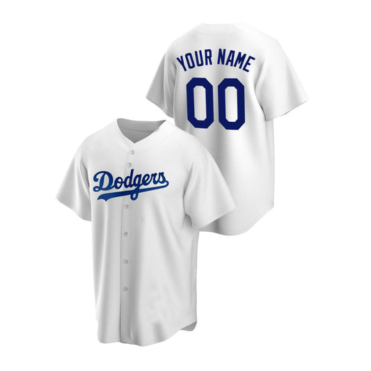 Custom Los Angeles Dodgers White Jerseys Stitched Men Youth And Women For Birthday Gift