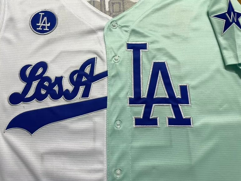 Los Angeles Dodgers Custom 2022-23 All-Star Celebrity Softball Game 00  White Green Jersey - Bluefink