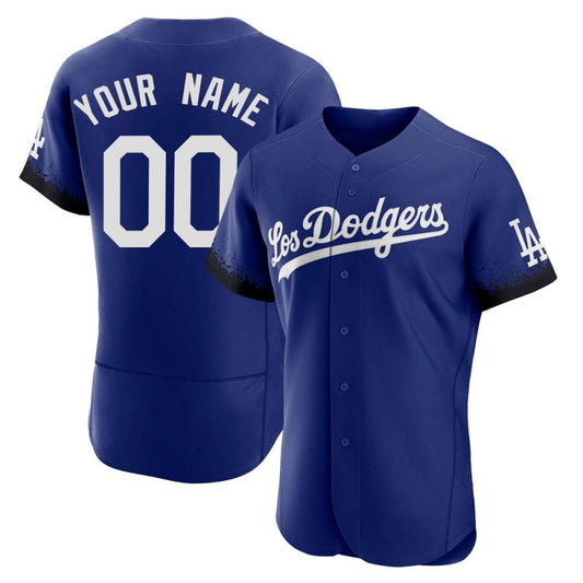 Custom Men's Los Angeles Dodgers Roya City Connect Stitched Jersey