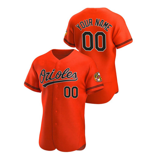 Custom Baseball Game Baltimore Orioles Orange Stitched Jerseys