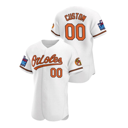 Custom 2022 Little League Classic Baltimore Orioles White Stitched Jersey