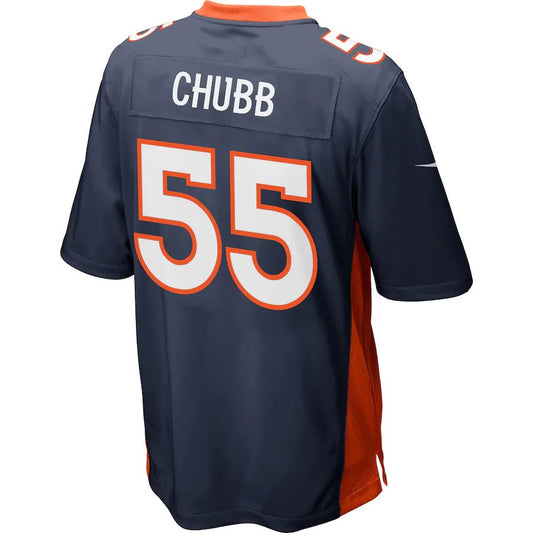 D.Broncos #55 Bradley Chubb  Navy Game Jersey Stitched American Football Jerseys